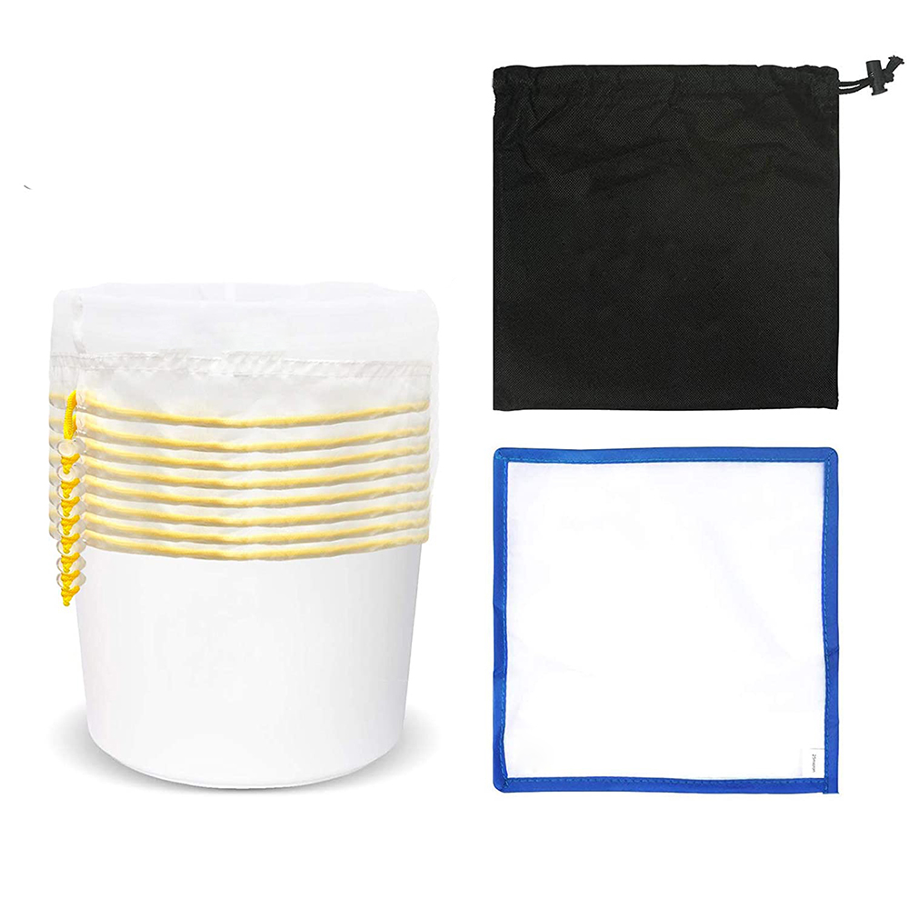 Alle Mesh Bubble Zakken 5 Gallon 6Pcs Kit Ice Flter Tas 25 73 90 100 120 190 220Micron met Druk Screen