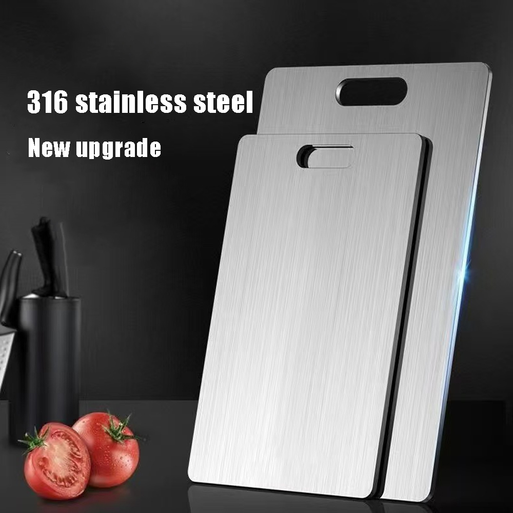Panneau et planche à découper en acier inoxydable 316, planche à découper épaisse Double face pour la cuisine et la maison, bloc de pâte à pétrir