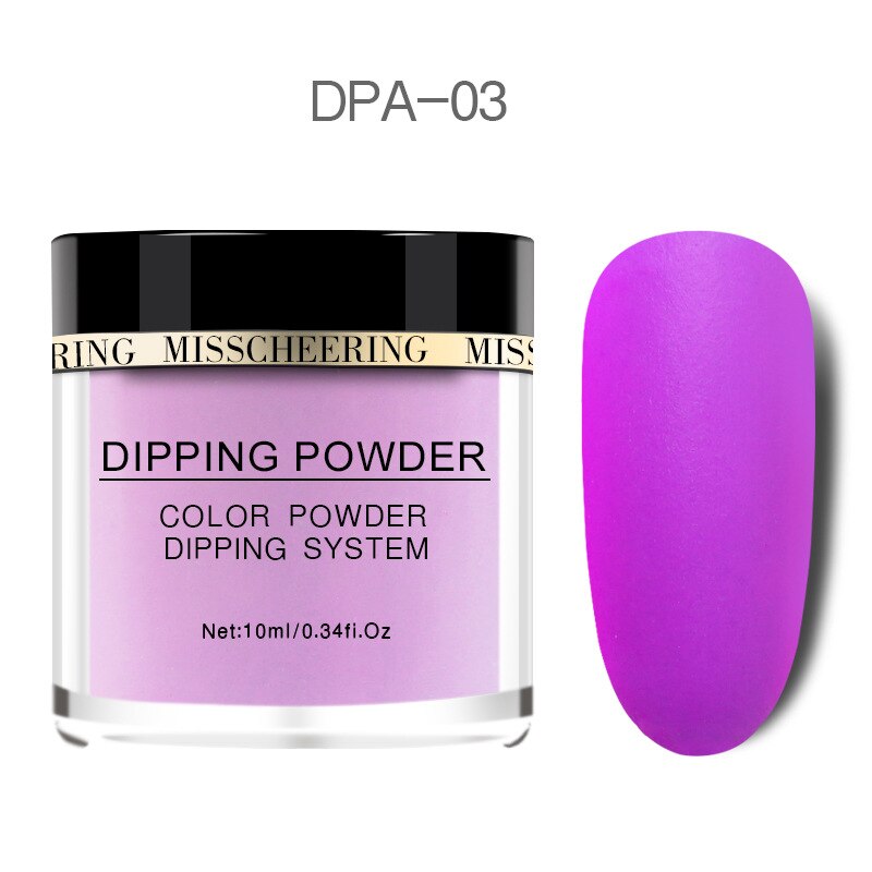 Ongles paillettes couleur mate dégradé Nail Art poudre sans lampe Cure ongles Art décorations: DPA-03