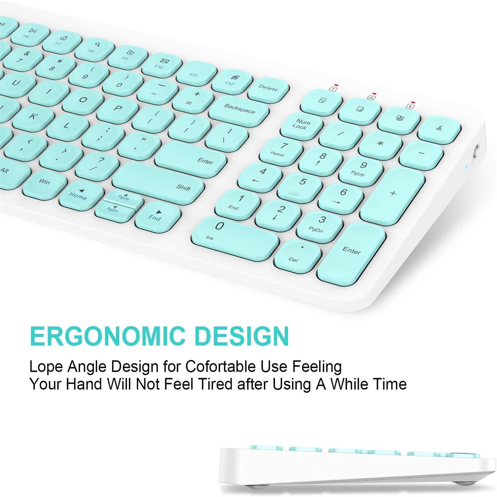 2.4 Ghz Wireless Keyboard Gaming Muis Sets Stille Ultra Dunne Pc Toetsenbord 1600 Dpi Draadloze Muis Voor Laptop Pc Games клавиатура