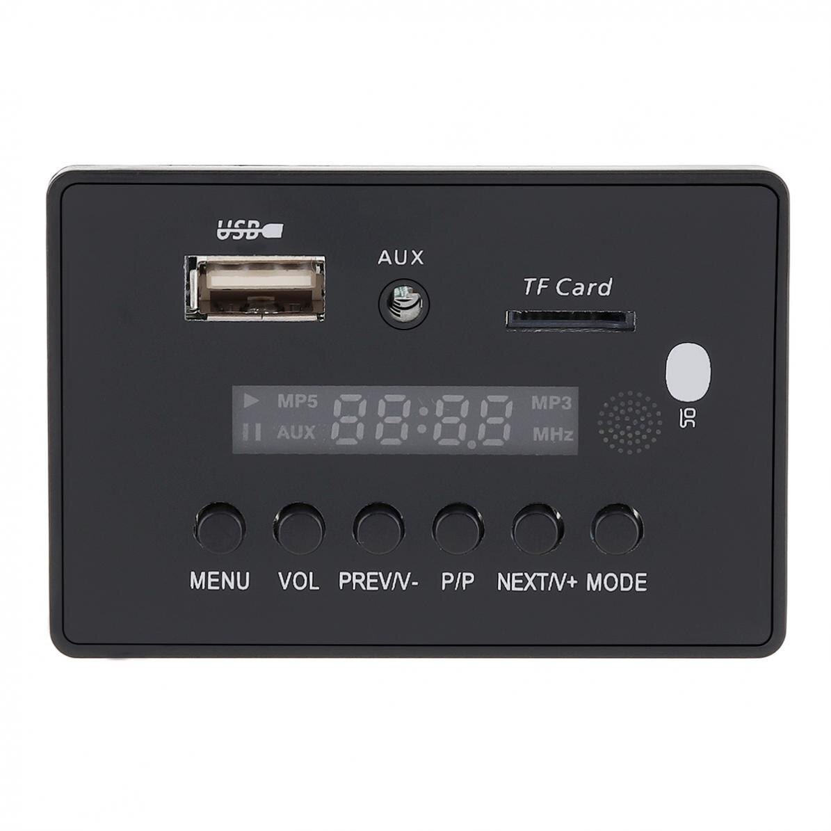 80hz-15 khz 12v dts tapsfri bluetooth videospiller dekoder støtte usb tf aux fm radio til  mp3 / mp4 / mp5