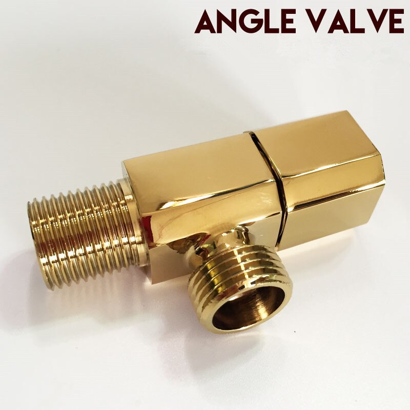 Vulventielen Totaal Messing Hoek Kleppen 1/2 "Man X 1/2" Mannelijke Badkamer Bidet Valve Badkamer Accessoires Goud/rose Goud/Zwart