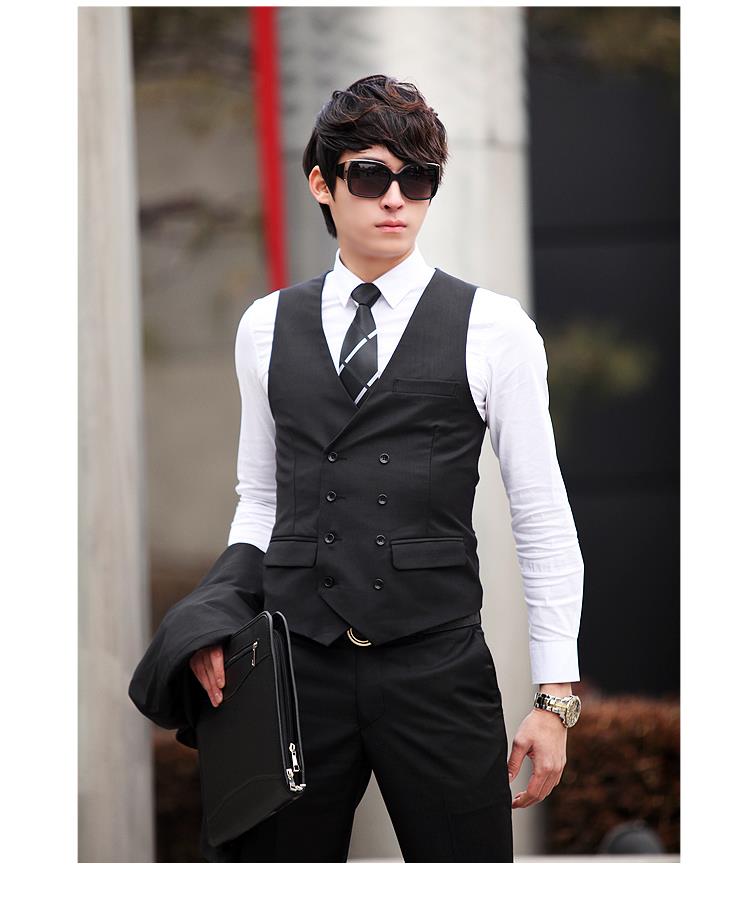 Mens suit vest Slim fit waistcoat black navy vest double breast chaleco hombre traje mens dress waistcoats button vest formal