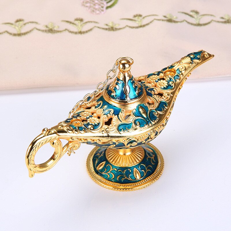 [hht] 10 kleuren aladdin magische lamp retro huisdecoratie traditionele uitgeholde sprookjesachtige wensgeest lamp theepot knutseldecoratie: 126.5cm-02