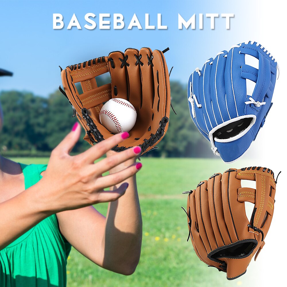 12.5/11.5/10.5 Inch Baseball Glove Leather Softball Glove Practice Outfield Pitcher Gloves Baseball Mitt Sports Equipment Male