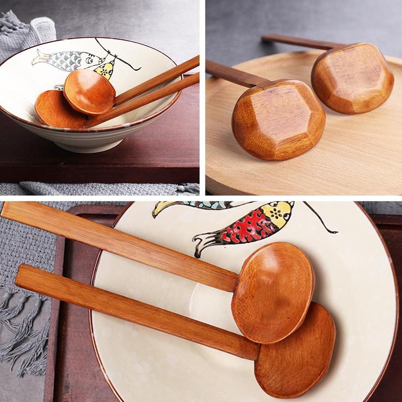 Japanese Style Spoon Long-Handled Soup Spoon Ladle Ramen Spoon Tortoise Shell Pot Spoon Catering Tableware Kitchen Tools