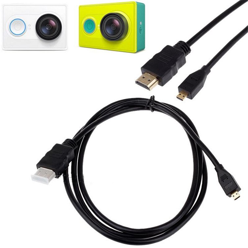 Cable Micro HDMI 1440p HD 1,5 M para Gopro Hero 4 3 + Sjcam Sj4000 Xiaomi Yi, accesorios de cámara