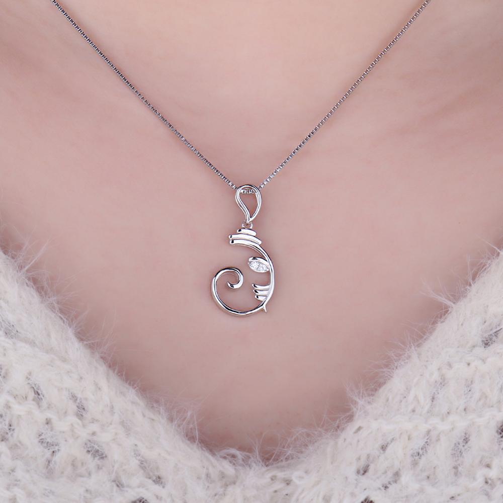Jewelrypalace Indian Ganesh 925 Sterling Zilveren Hanger Nacklace Leuke Zirconia Gesimuleerde Diamanten Hanger Vrouwen Geen Ketting