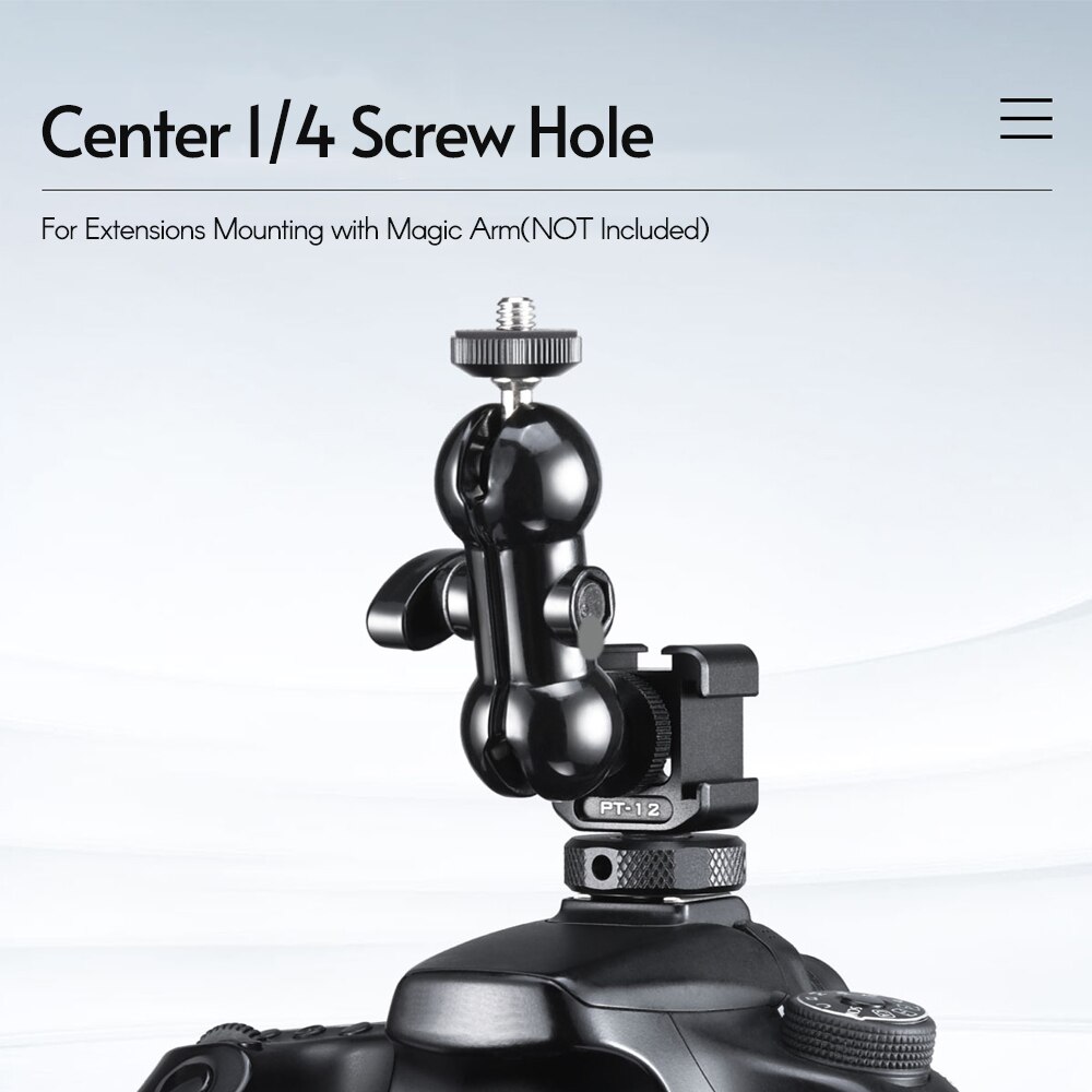 Ulanzi Aluminium Triple Koude Schoen Mount Adapter Met 3 Koude Schoen Voor Camera Extension Microfoon Led Light Magic Arm Mount