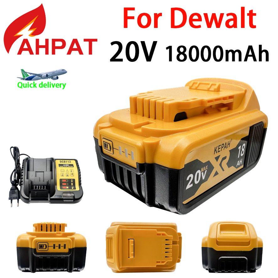 Baterías de 20V, batería de iones de litio DCB203 de 18,0Ah para herramientas Dewalt Max DCB205 DCB206 DCB200 DCB182 DCB180 DCB230 DCD DCF DCG Series