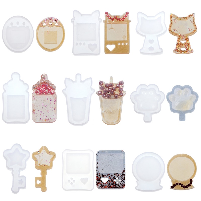 Quicksand Katze Pfote Spiel Epoxy Harz Form Shaker Silikon Form Charme, Der Kawaii Harz Kunst Liefert Quicksand Epoxy UVMoulds