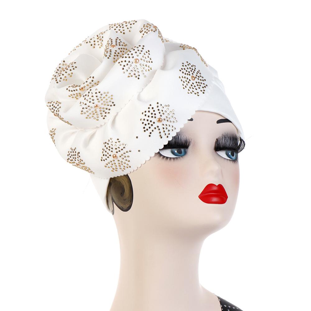 Turban pentru femei, hijab interior, flori de culoare uni, tochie musulmană, hijab, șepci sub eșarfă, turbane arabe pentru doamne: 2