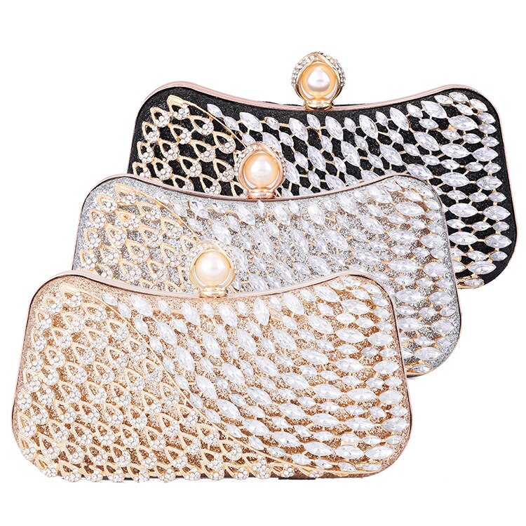 Evening Clutch Bag Women Bags Diamond Party Metal Crystal Clutches Luxury Small Hand Bags Chain Shoulder Bag