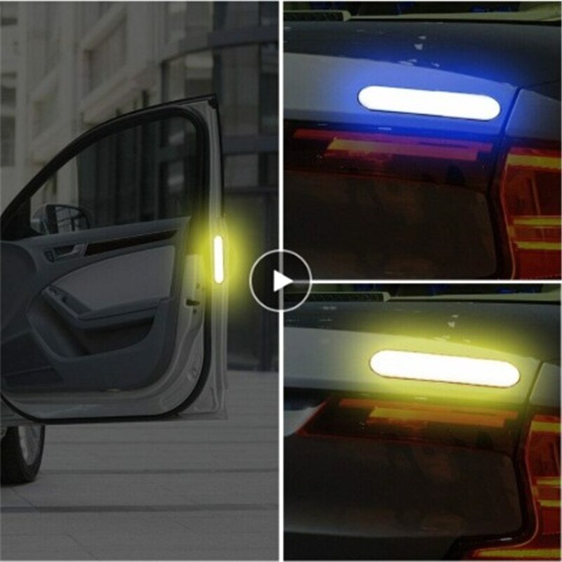 2PCS Fiets Stickers Plakband Strip Fiets Reflecterende Auto Accessoires Fietsen Fluorescerende Road Veiligheidswaarschuwing Preventie