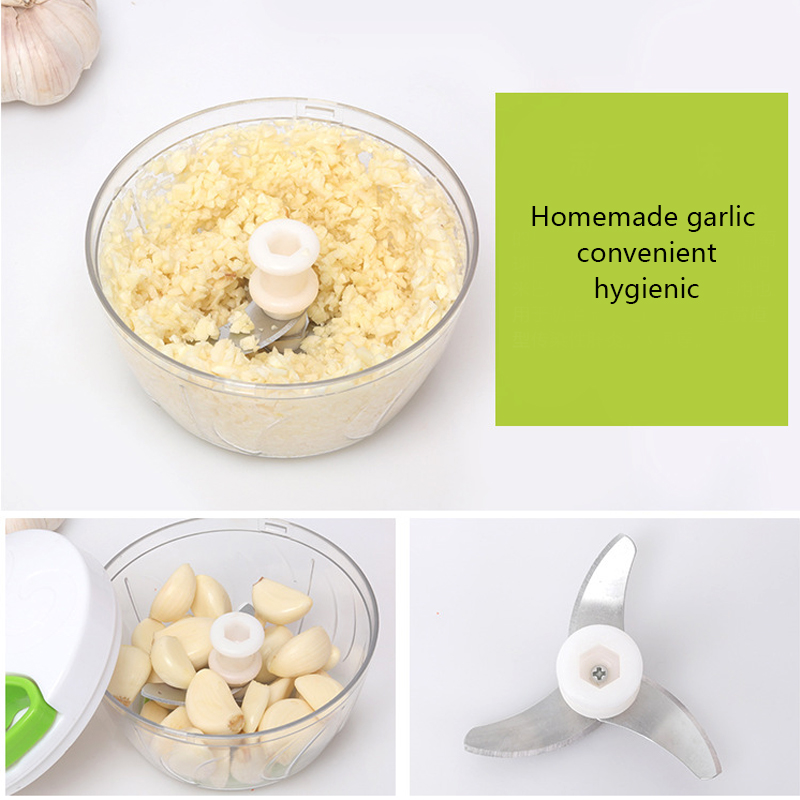 500ML Powerful Manual Meat Grinder Hand-Power Food Chopper Mincer Mixer Blender To Chop Meat Fruit Vegetable Nuts Shredders