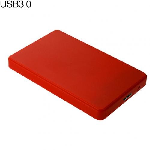 Usb3.0/2.0 2.5 polegada sata hdd ssd gabinete móvel caixa de disco rígido para o portátil: Red USB3 0