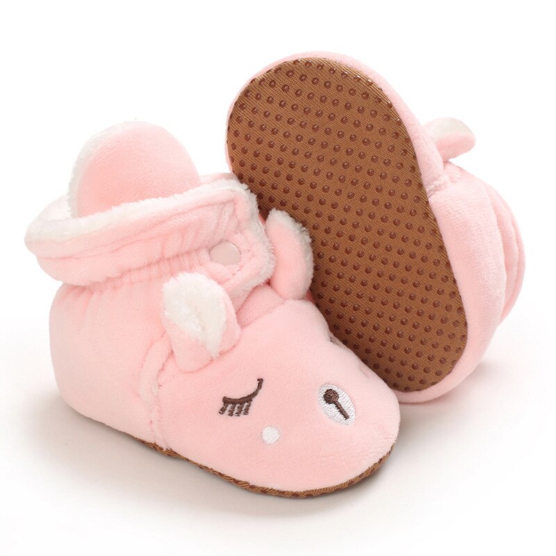 Enfants hiver bébé fille chaussures bout rond bottes pour garçon coton enfant en bas âge fille neige cheville Slip-on bébé rembourré enfants bottes