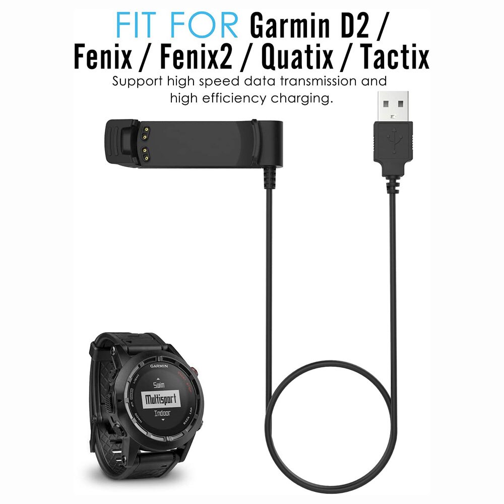 Charger Compatible with Garmin D2, Replacement USB Charger Cradle Dock Charging Cable for Garmin D2 / Fenix / Fenix2 / Quatix