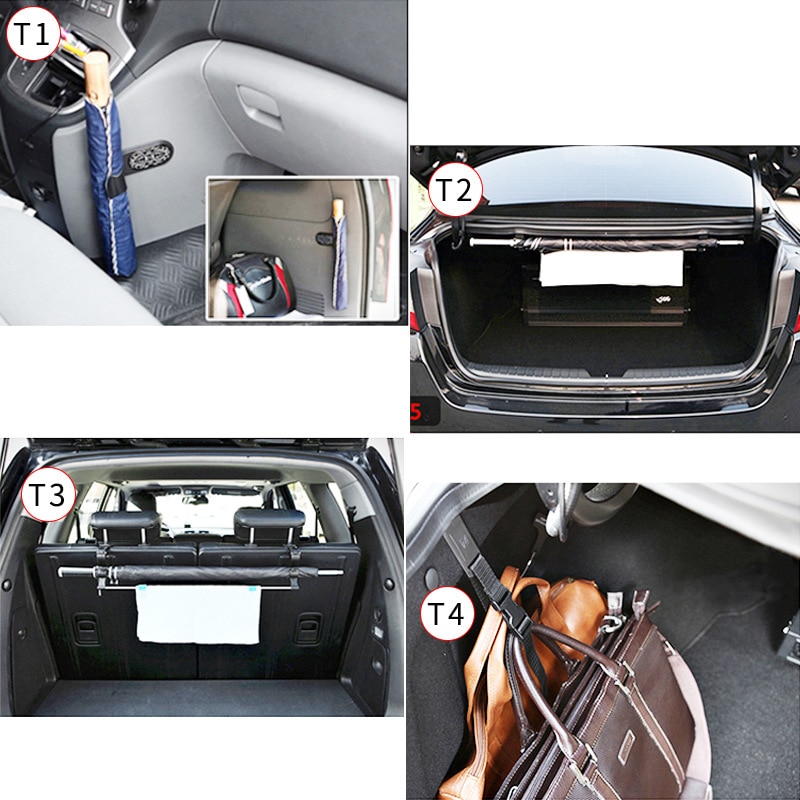 Paraplyholder auto bagagerum arrangør bil montering beslag håndklæde krog til paraply rengøringsklud hængende krog bil tilbehør