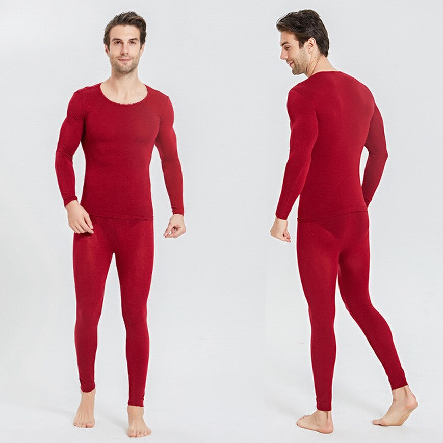 Sells Three Seconds Heat Men's Ultra-thin Thermal Underwear Tight Thermal Underwear No Trace Low Collar Thermal Underwear