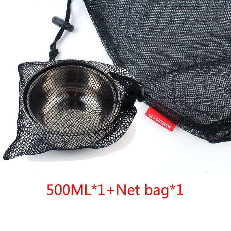 304 roestvrij staal vouwen kom Outdoor camping draagbare picknick kommen set Instant noodle kom thuis kookgerei servies: Rood