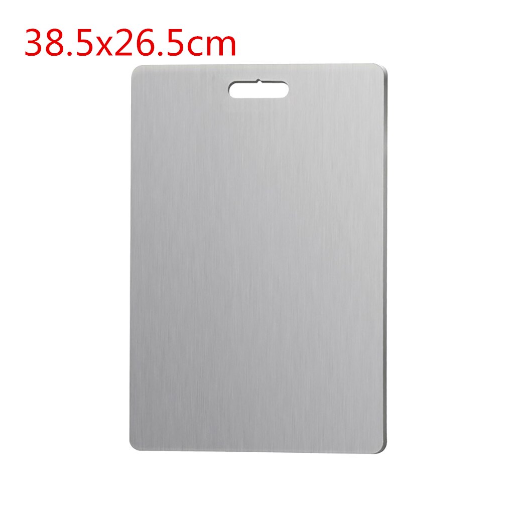 304 Stainless Steel Kitchen cutting board Sterile mildew proof chopping board Fruit cutting board Rectangular chopping board: 38.5x26.5cm