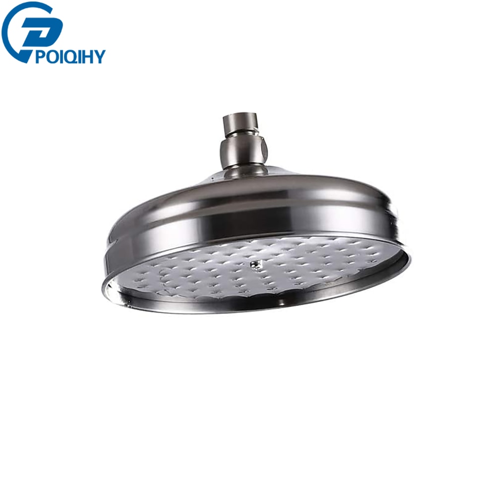 Poiqihy Messing Golden Regendouche Douchekraan Hoofd Badkamer Vervangen Regen Douchekop Antieke Messing Douchekop Accessoire: Brushed Nickel C