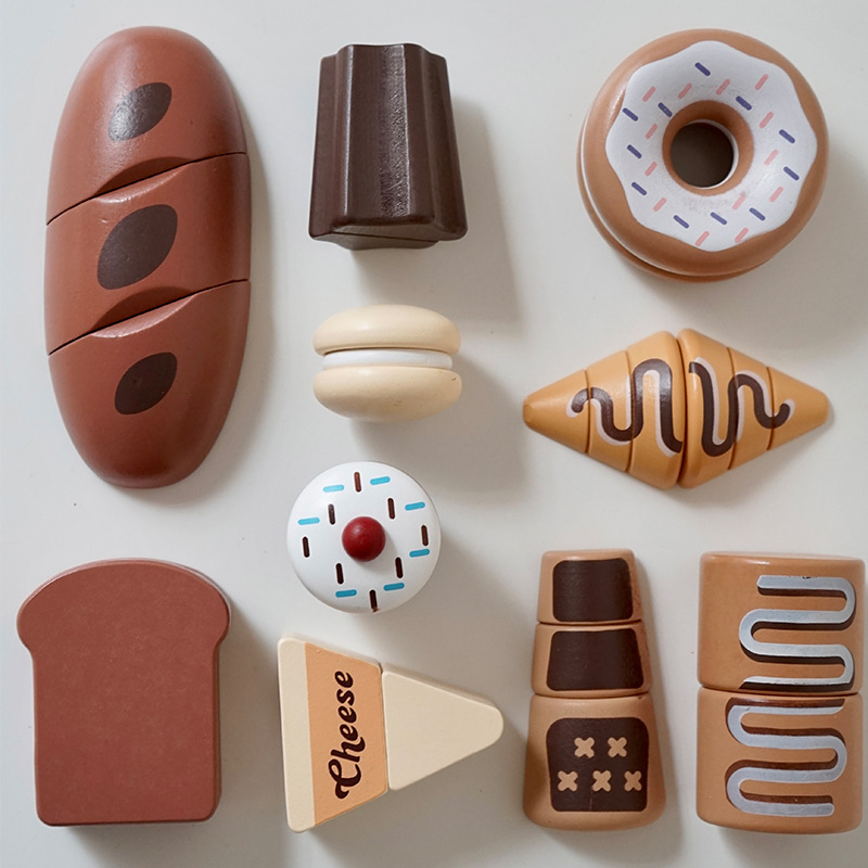 Juego de cortar juguetes de comida, juguetes de cocina para niños, juego de accesorios de comida de madera, comida de imitación, fruta, verdura, juguetes educativos cognitivos