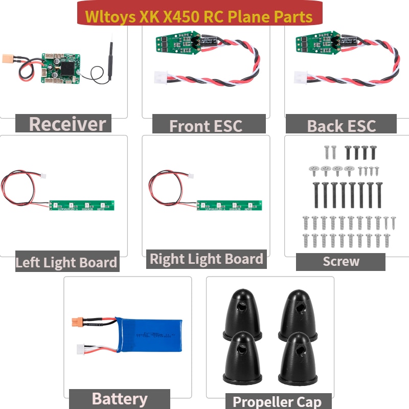 WLtoys XK X450 RC Aereo Elicottero Pezzi di Ricambio Set di Aeromobili Ad Ala Fissa Coperchio del Vano Batteria Copertura Della Cassa Della Batteria
