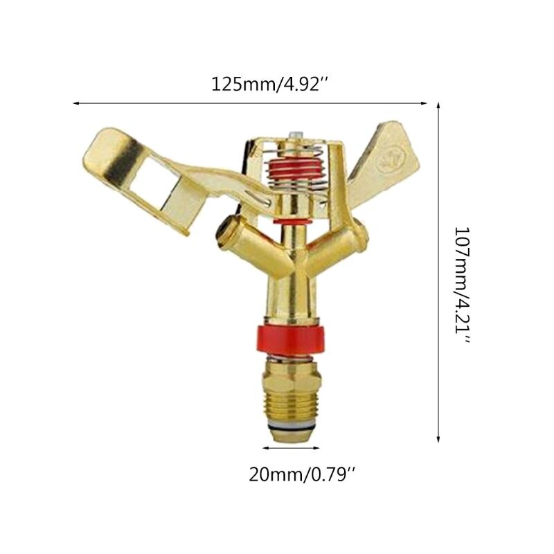 360 ° rotativa rega dripper sprinkler 3/4 farm farm fazenda irrigação jardim pulverizador bocal latão rocker emissor