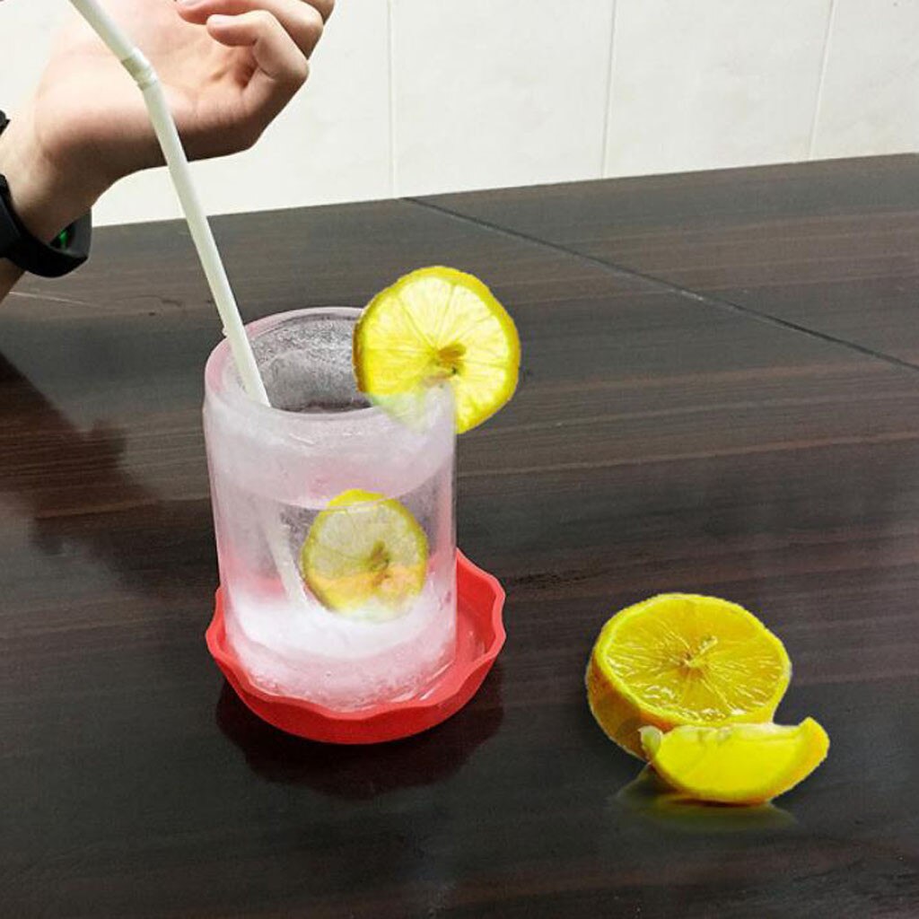 Large Capacity Plastic Water Cup Silicone Ice Cup Summer Water Cup Portable Ice Bar Party Drink Ice Tray Cool Shape Ices Cube