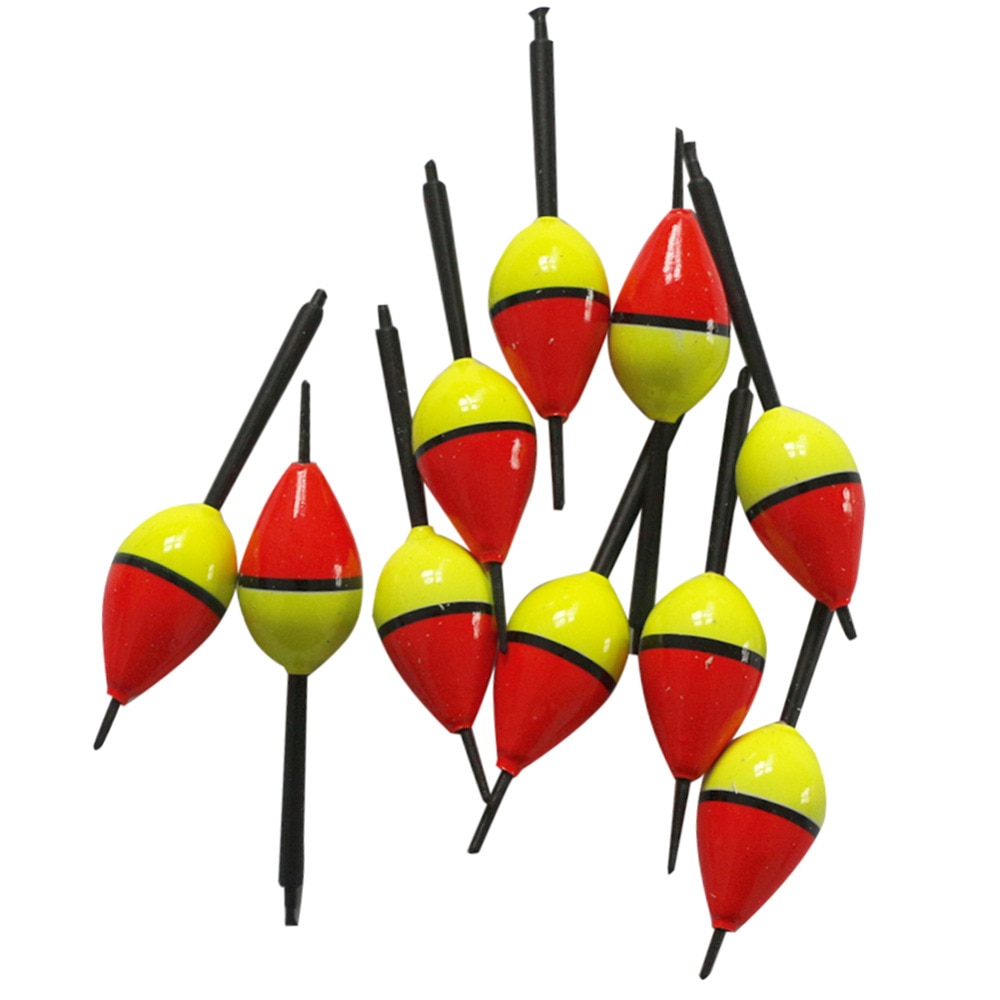 Bóia de pesca de cortiça 10 drive, bóias de pesca iluminadas, boia de madeira 2g/8cm de cauda longa, equipamento de pesca