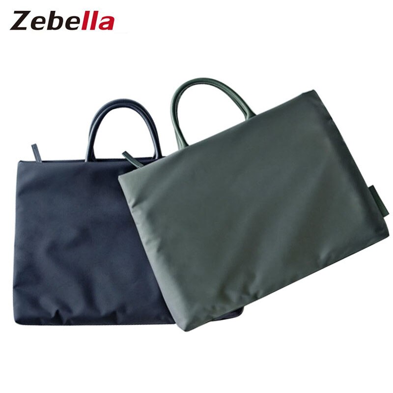 Zebella Business Simple Style Nylon Briefcases Men Female Bags Briefcase Bag Solid Office Bags For Male Laptop 13 inches