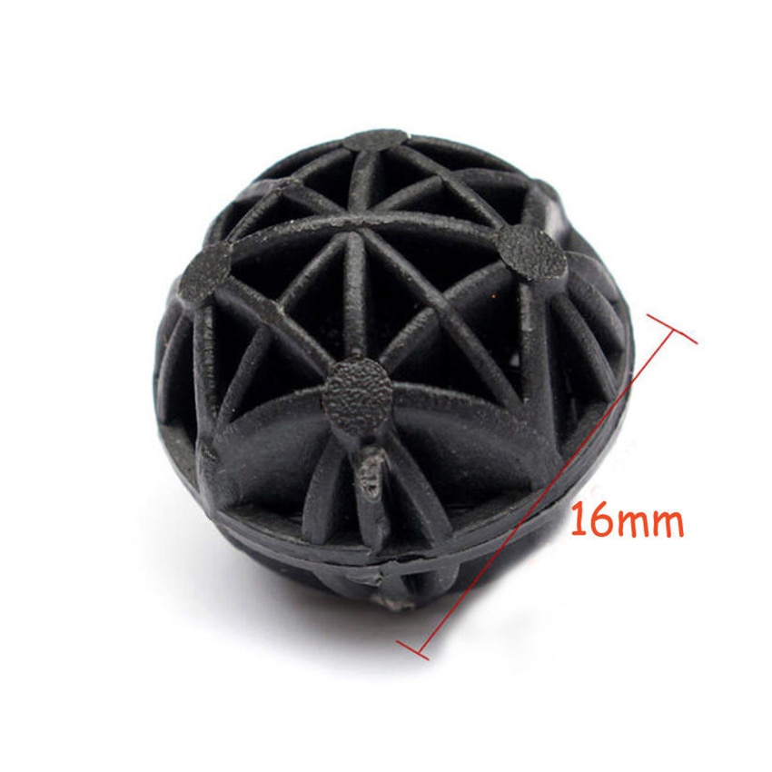 Esponja biológica de 16mm para filtro de pecera, bolas de Acuario, medios húmedos/secos, 50 Uds.