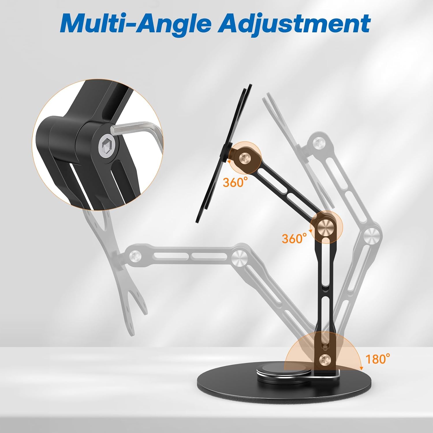 Cdisplay Portable Monitor VESA Stand Height Adjustment Monitor Table Stand Desk Mount for 13-18" Computer Screen