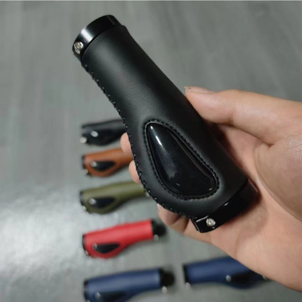 Bike Fiber Leather Grips Dead Fly Bike Grips Bike Accessories Bike Grips Brown Leather Anti-Slip Handlebar Covers