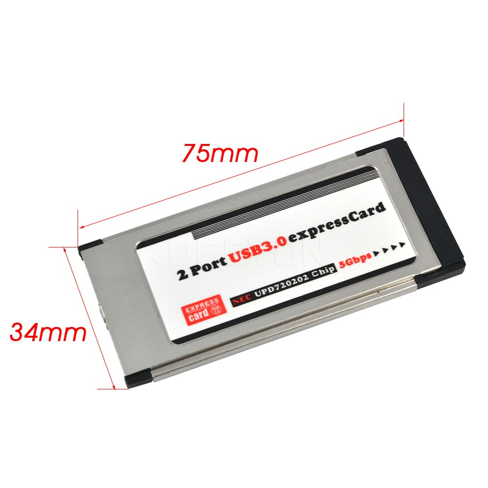 Kebidumei 2022 Pci Express Card Expresscard Usb 3.0 2 Port Adapter 34 Mm Express Card Converter
