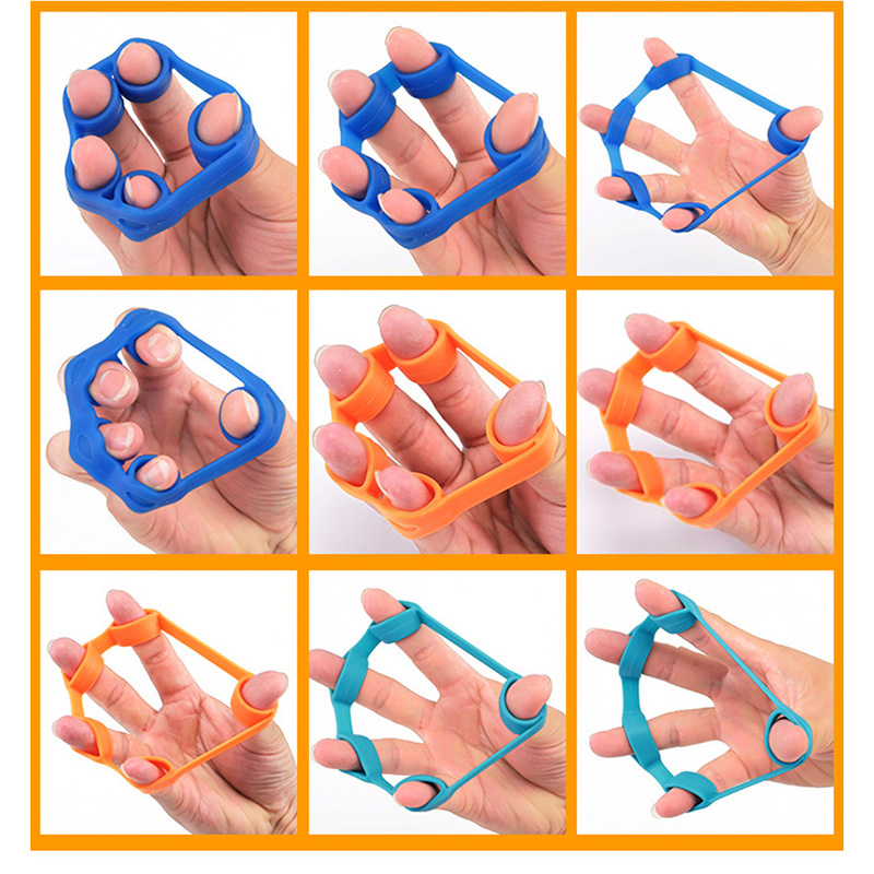 Silikone finger gripper håndgreb styrke træner modstandsbånd fitness håndled yoga finger ekspander træning træning legetøj