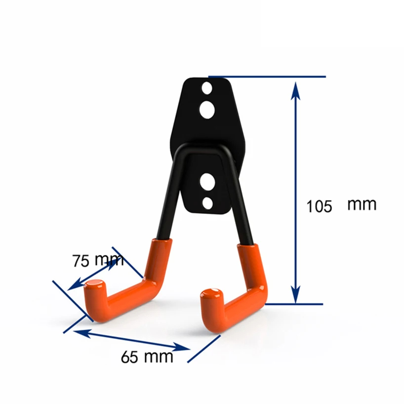 Heavy Duty Metall Haken Garage Organizer Wand Halterung Fahrrad Kleiderbügel Haken Wand Halterung Anti-slip Lagerung Haken Für Leitern Garten werkzeug: Licht Grau