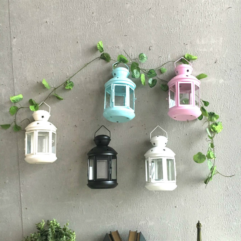 Oversized Metal Candle HolderOutdoor Windproof Candlestick for Wedding Home Lantern Decoration Candle Stand Marriage Candelabra