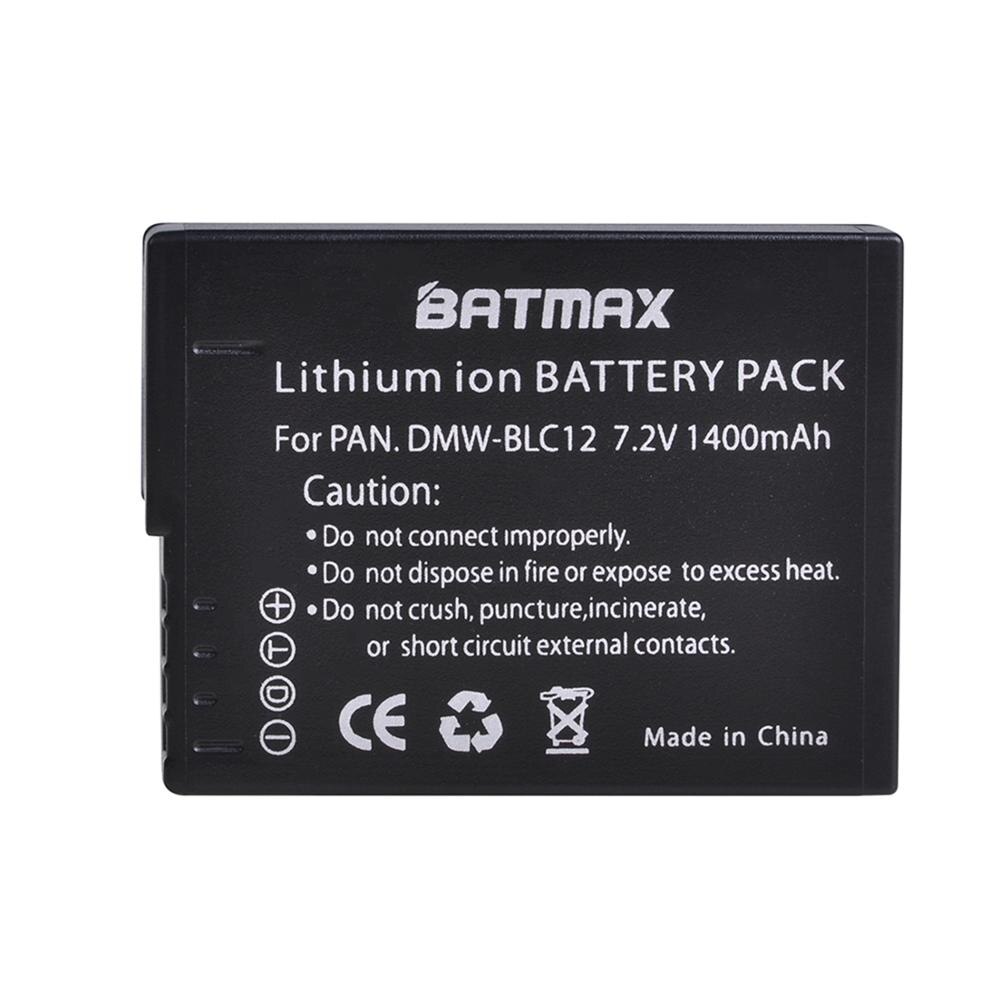 Batmax DMW-BLC12 BLC12E Batterij + Led Dual Charger Met Type C Poort Voor Panasonic FZ1000, FZ200, FZ300, G5, G6, G7, GH2, DMC-GX8: 1 battery