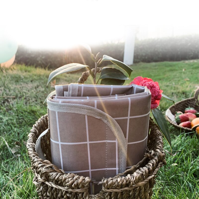Camping Mat Waterproof Beach Blanket Outdoor Portable Picnic Ground Mat Mattress Outdoor Camping Picnic Mat Blanket Lawn Games: coffee grid