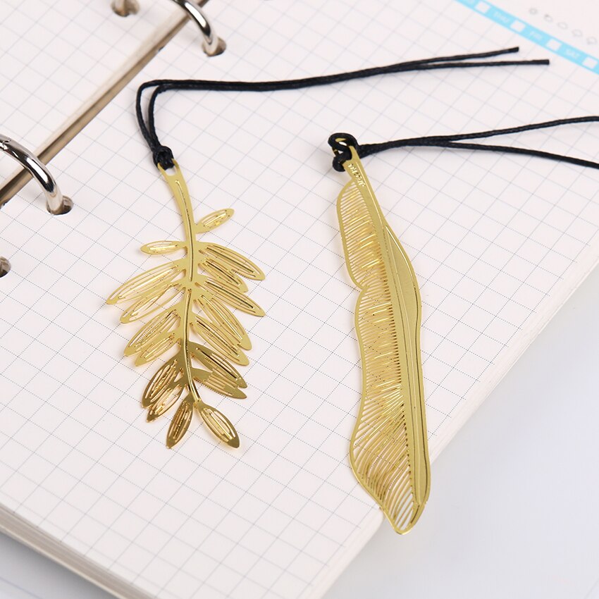 1PC Metal Bookmark Vintage Key Feather Angel Musical Instruments Bookmark Paper Clip for Book Mark Notes 4 Types Available