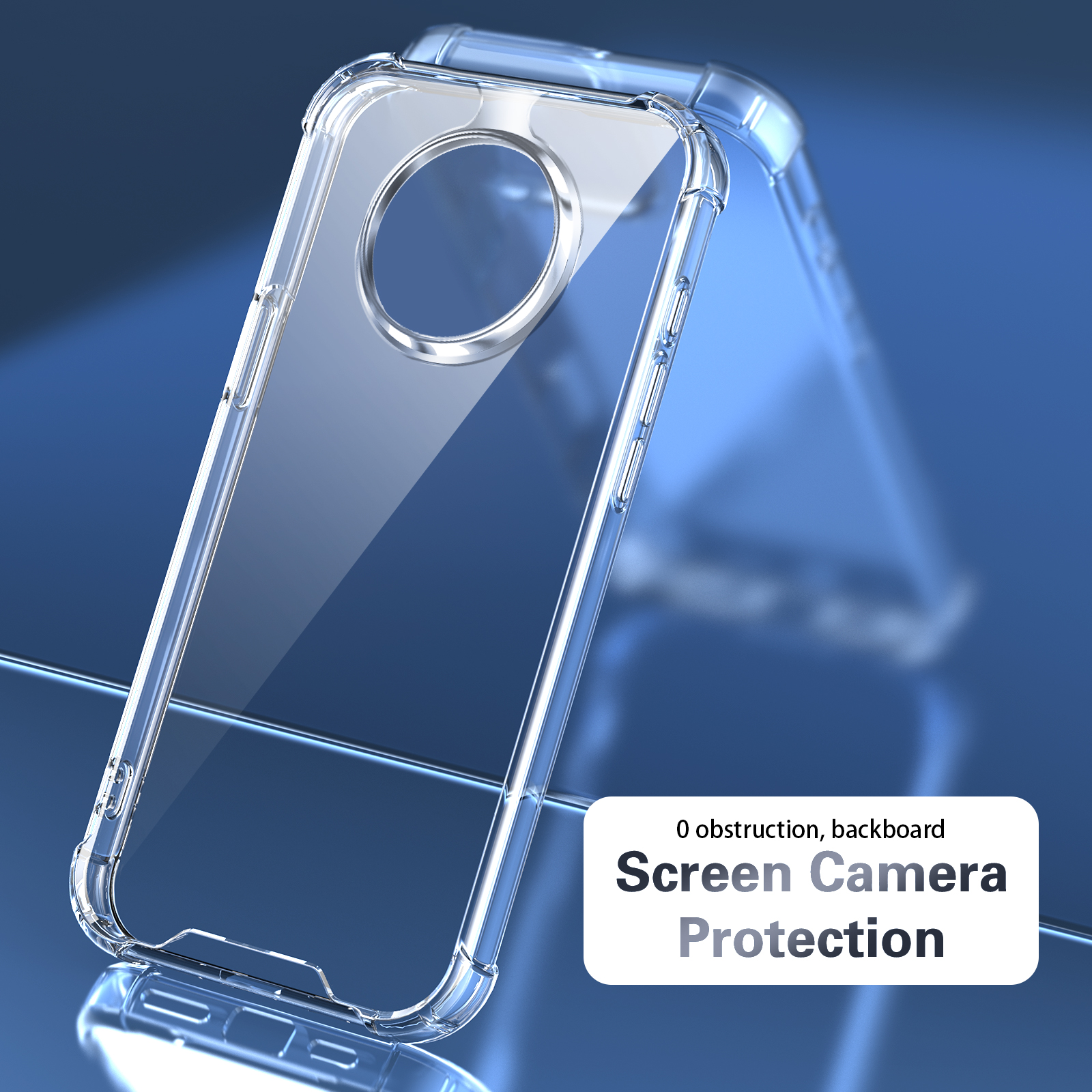 Capa rígida transparente à prova de choque para oneplus 7t, 7t hd1903 proteção de silicone contra impactos e airbag 7t hd1901 hd1905: Default Title