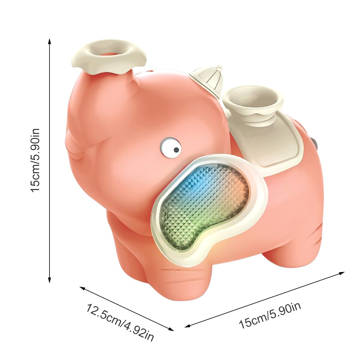 Balle flottante d&#39;éléphant pour enfants, jouets avec musique légère, humidificateur à effet de fumée, jeu interactif pour bébé rampant