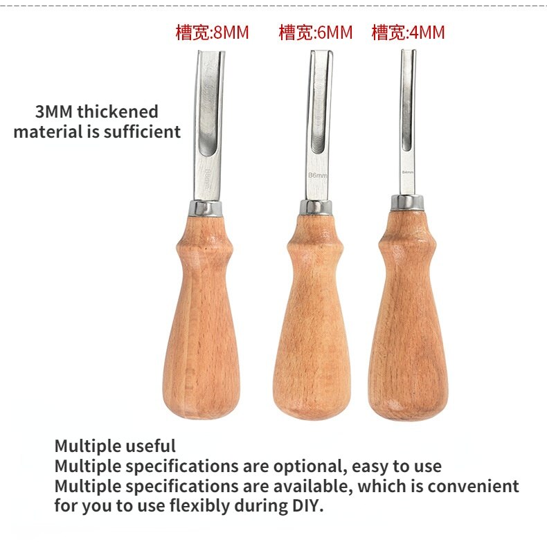 Leather Tools Leather Manual Digger Edge Digger Shovel Trough Leather Trencher Craft DIY Tool