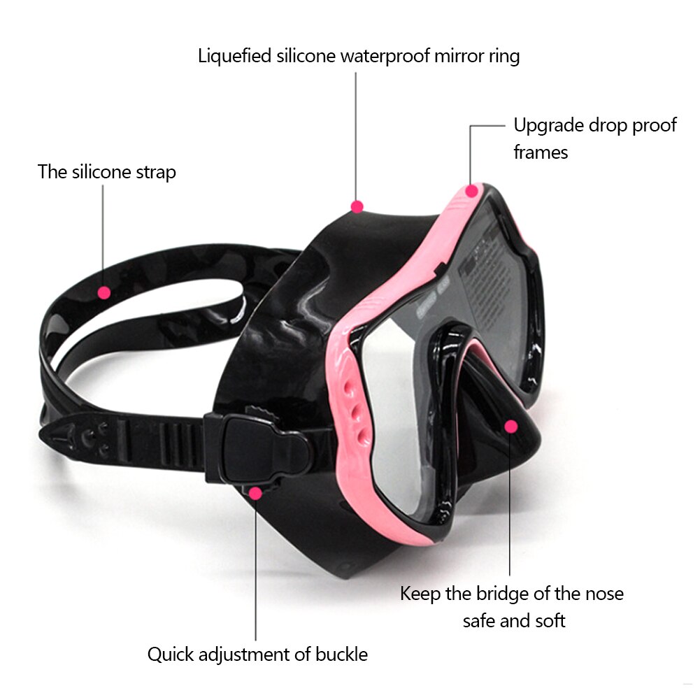 Professionelle Tauchen Masken Schnorcheln Set Erwachsene Silikon Rock Anti-Fog Goggles Gläser Schwimmen Angeln Pool Ausrüstung