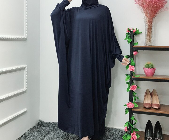 Abaya – Robe longue à capuche pour femmes, vêtement de prière, Hijab, Kaftan, vêtements islamiques turcs, Burka: dark blue