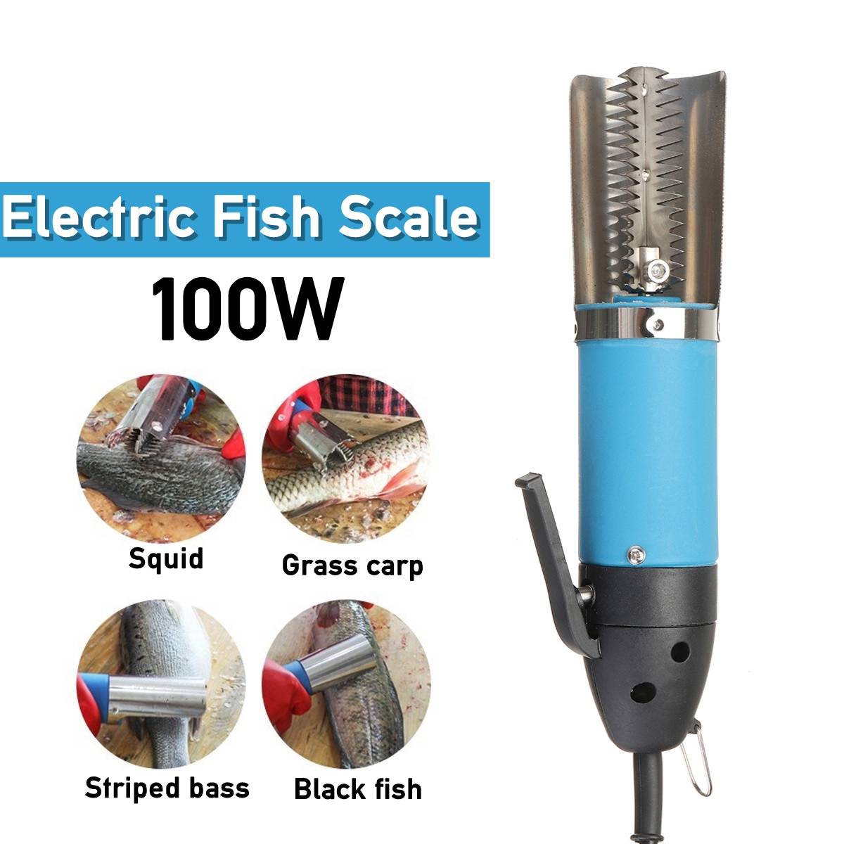 Elektrische Vis Scaler Brush Waterdichte Vis Huid Borstel Schrapen Raspen Snelle Verwijder Vis Mes Cleaning Peeler Scaler Schraper
