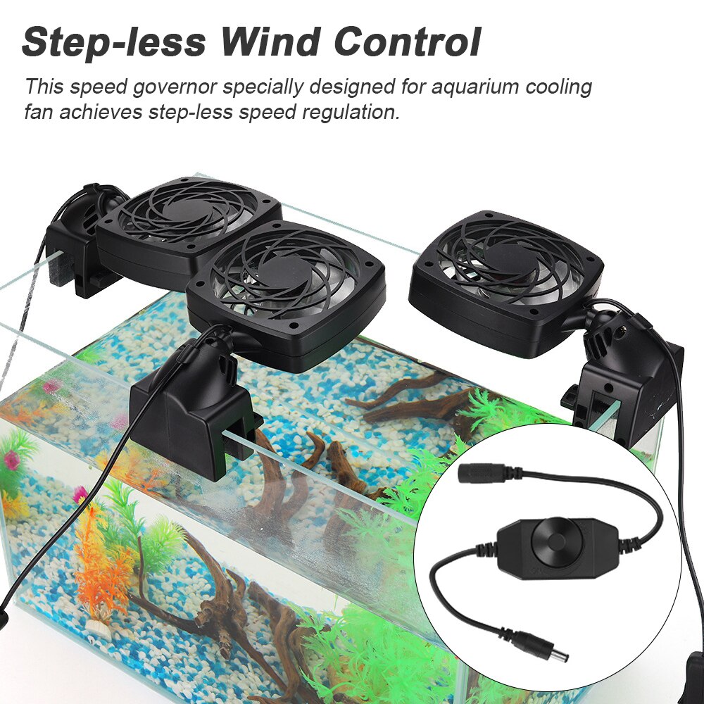 Ventilador de Acuario, enfriador, sistema de refrigeración para sal, agua dulce, Control de temperatura, accesorios de acuario